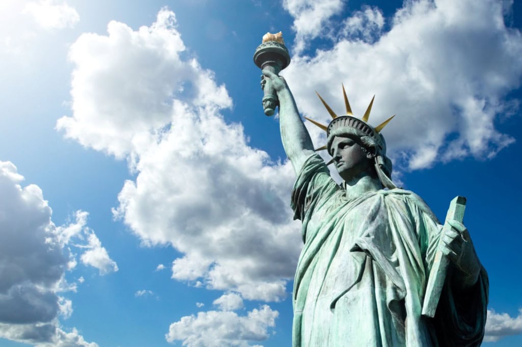 Nahaufnahme der Freiheitsstatue in New York