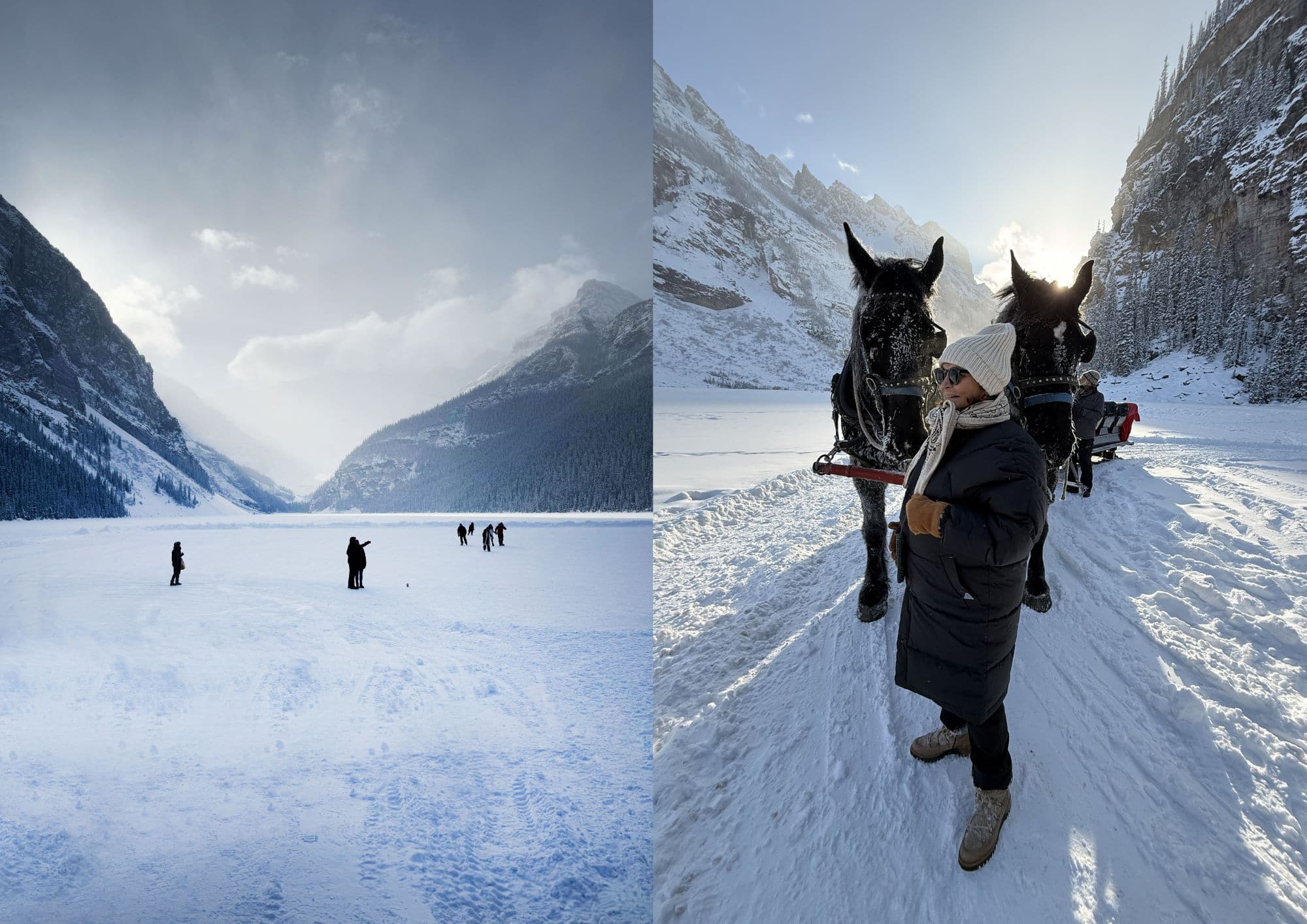 Schlittenfahrt am Lake Louise