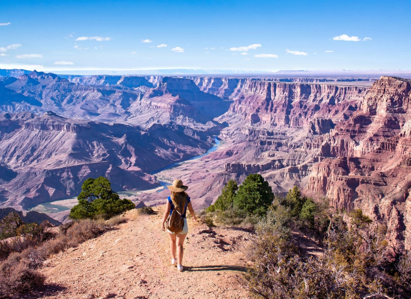 Touristin im Grand Canyon