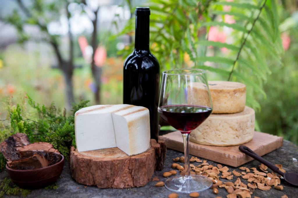 Wein und Käse aus La Palma