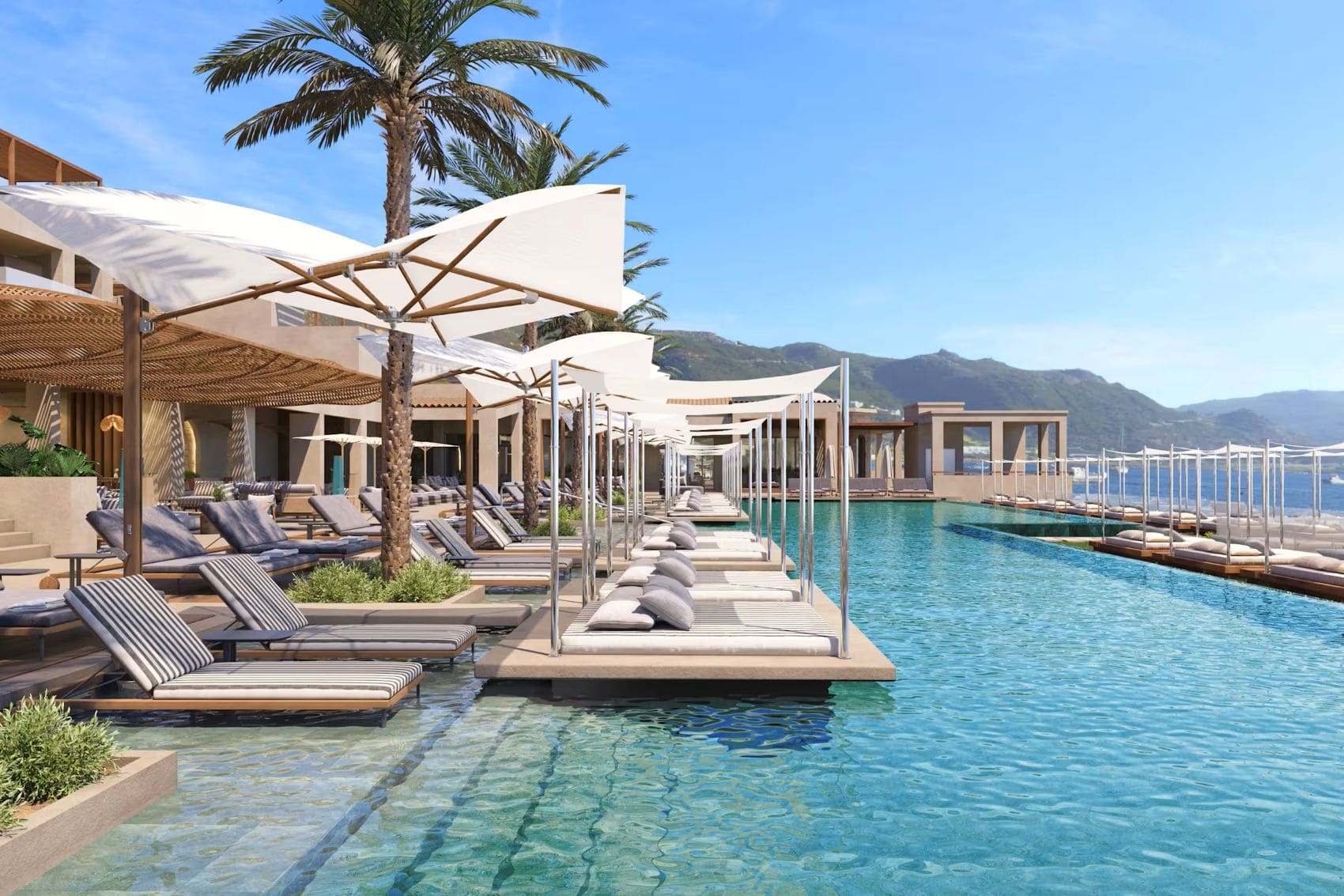 Pool-Area im Oros Luxury Beach Resort