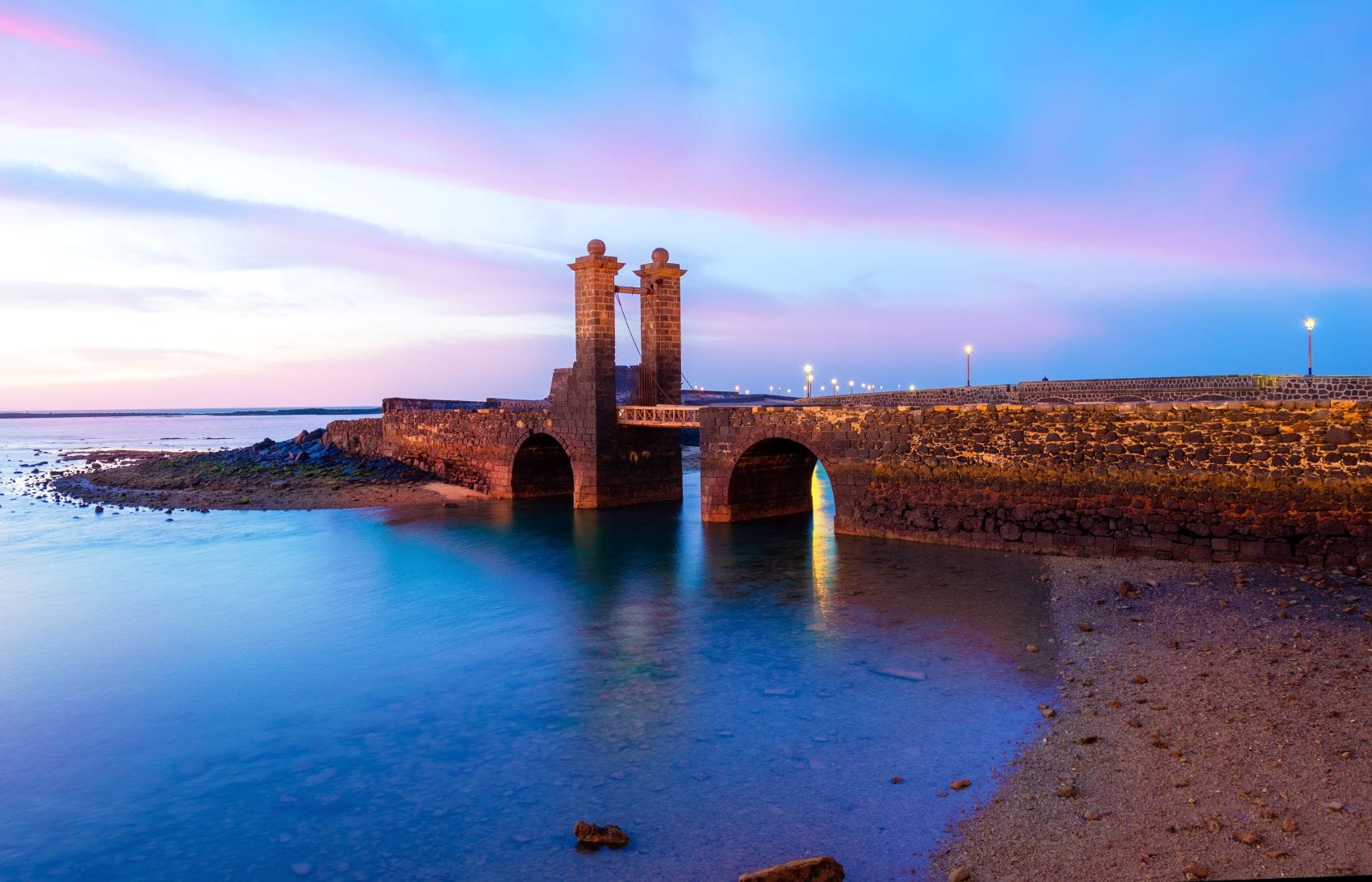 Brücke am Castillo de San Gabriel auf Lanzarote