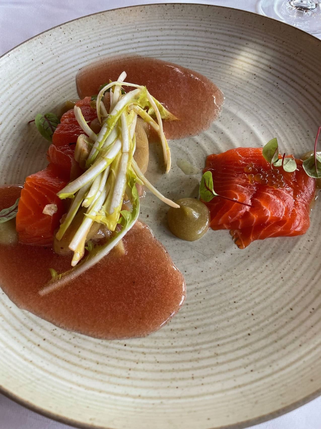 Essen im Restaurant des Schlosses in Heidelberg