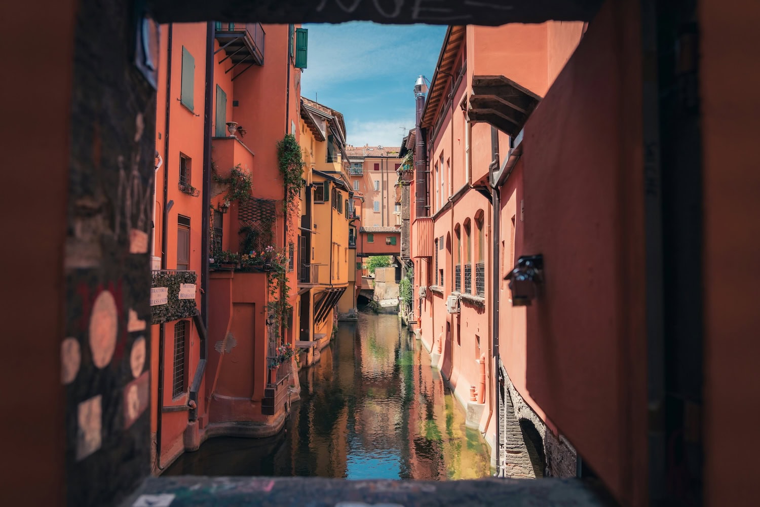 Die Kanäle in Bologna