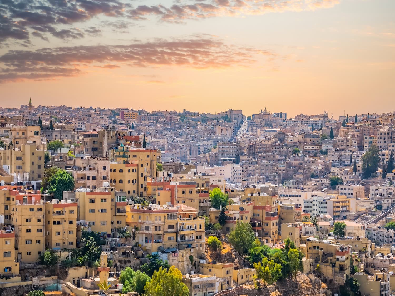 die Stadt Amman in Jordanien