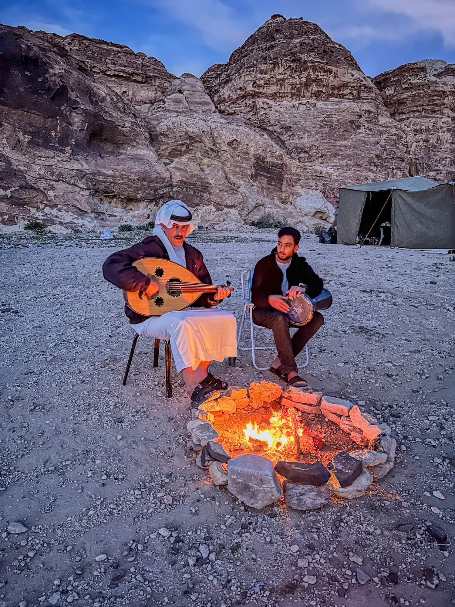 abendliche Musik unterm Sternenhimmel in Jordanien