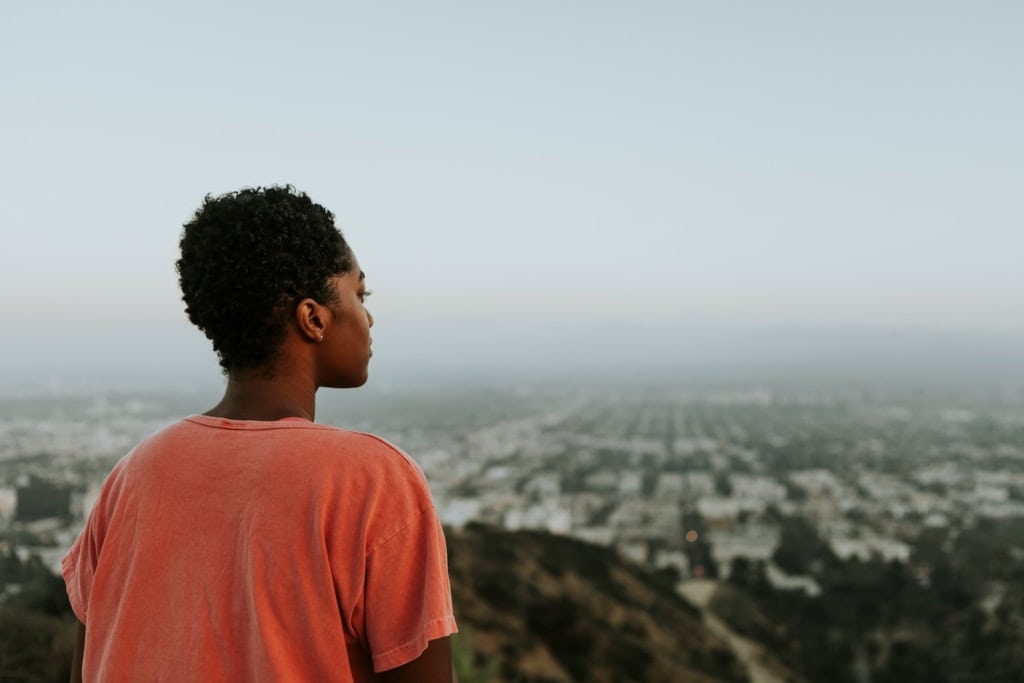 Frau in Los Angeles