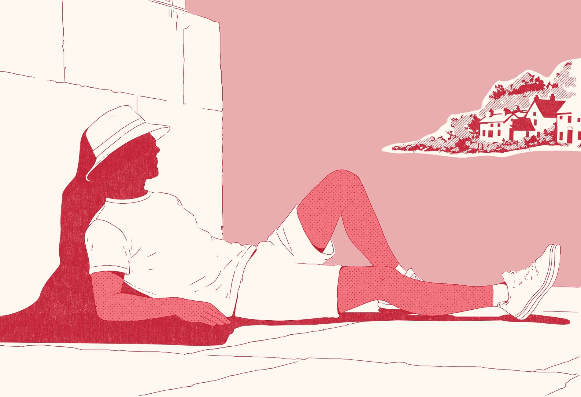 Illustration von Gemma Portella für reisen EXCLUSIV – Reisefail Sonnenbrand.