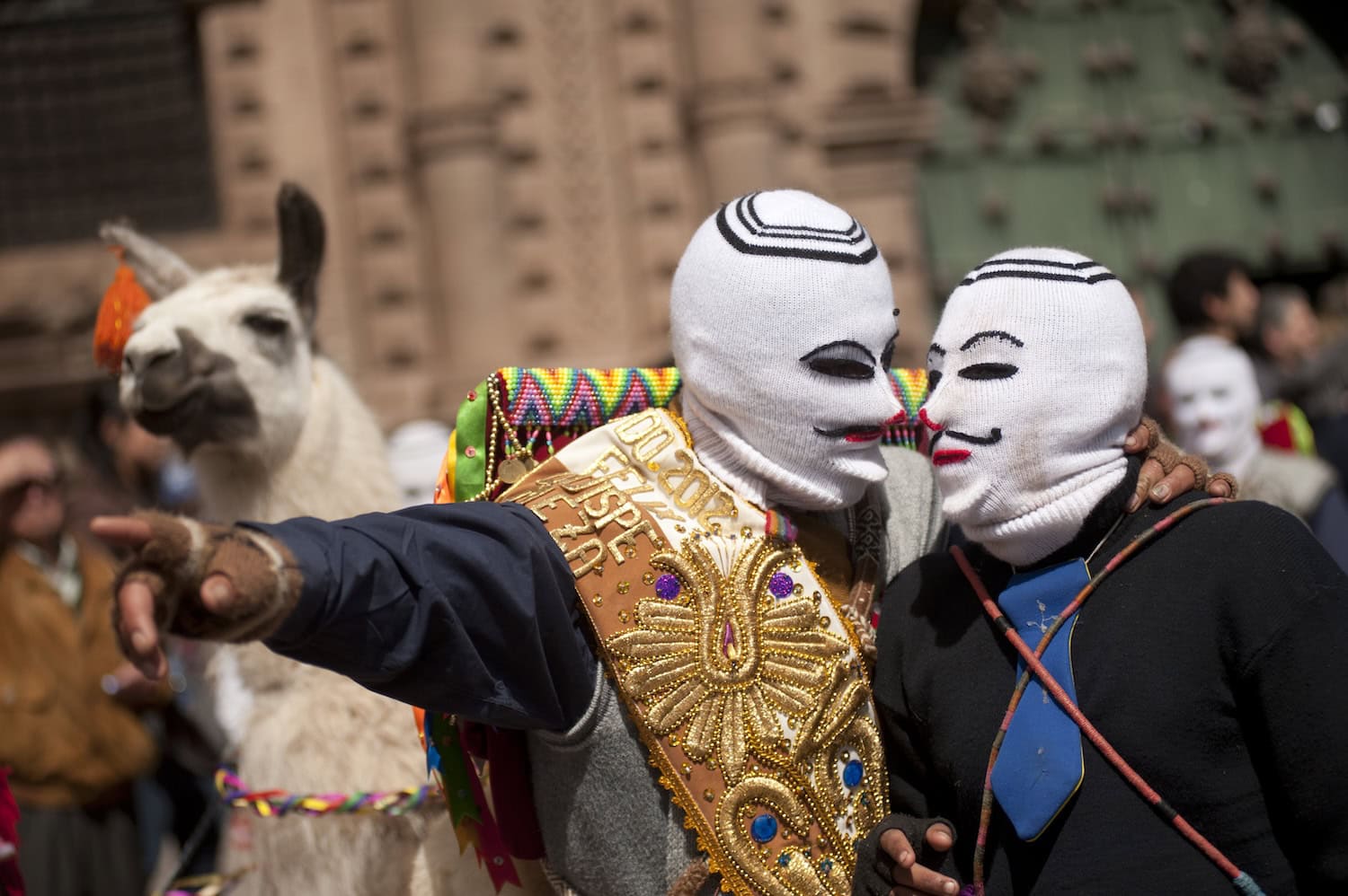 Pilgerzug beim Qoyllurit’i-Ritual in Peru