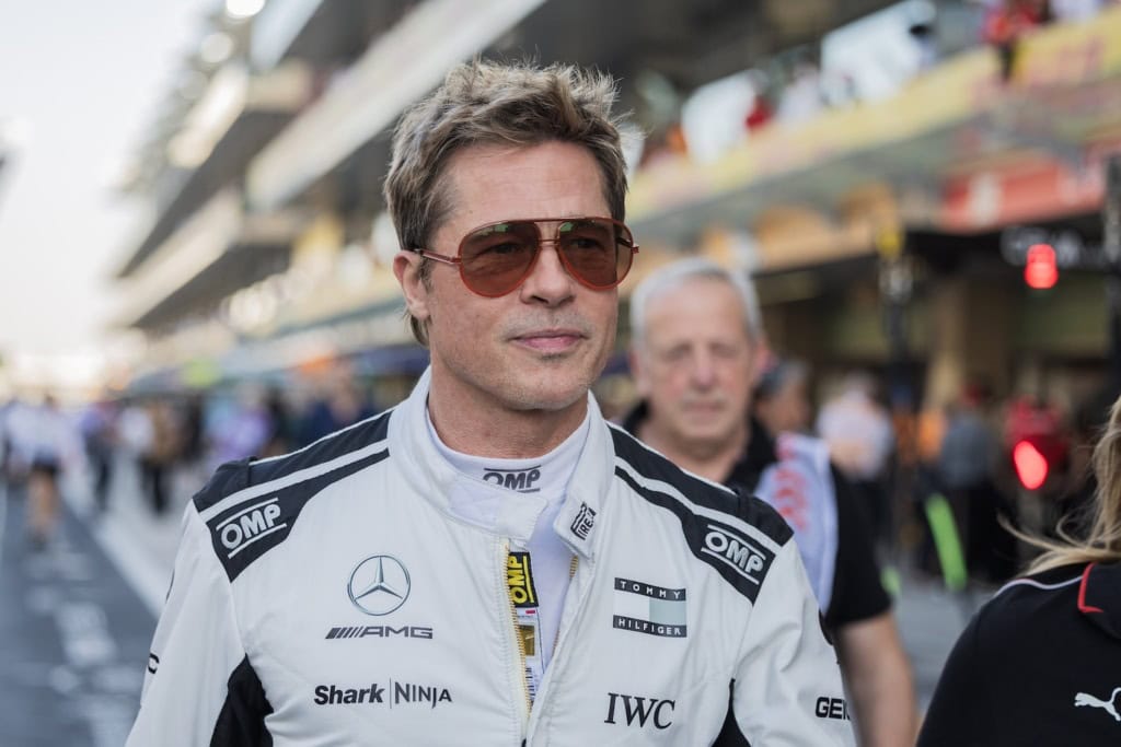 Brad Pitt auf der Rennstrecke in Abu Dhabi