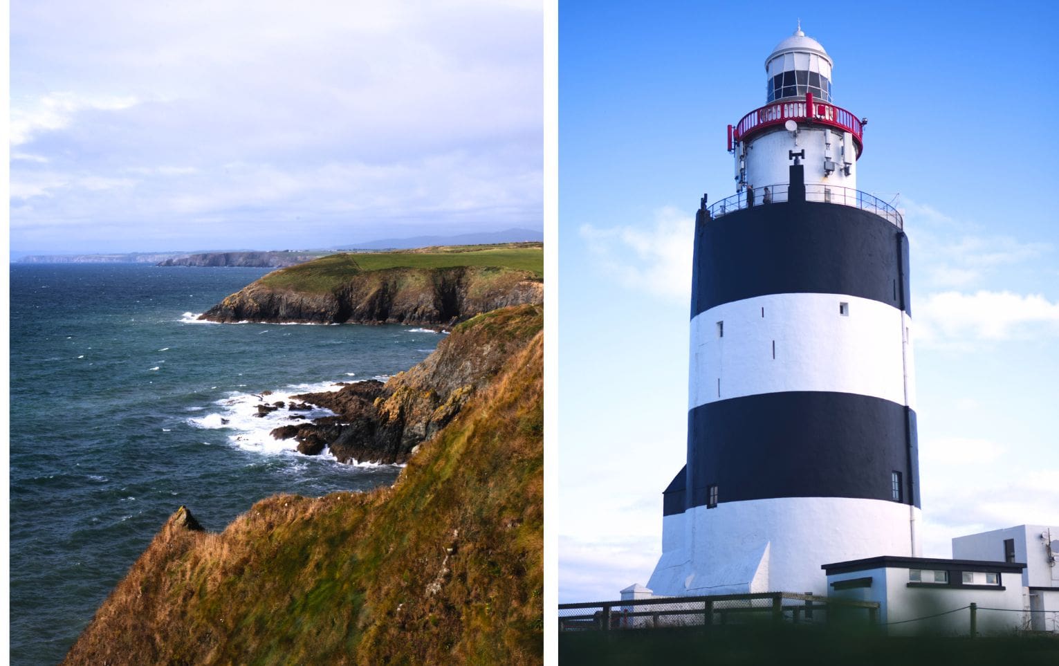Der Hook Lighthouse an der irische Küste in Wexford
