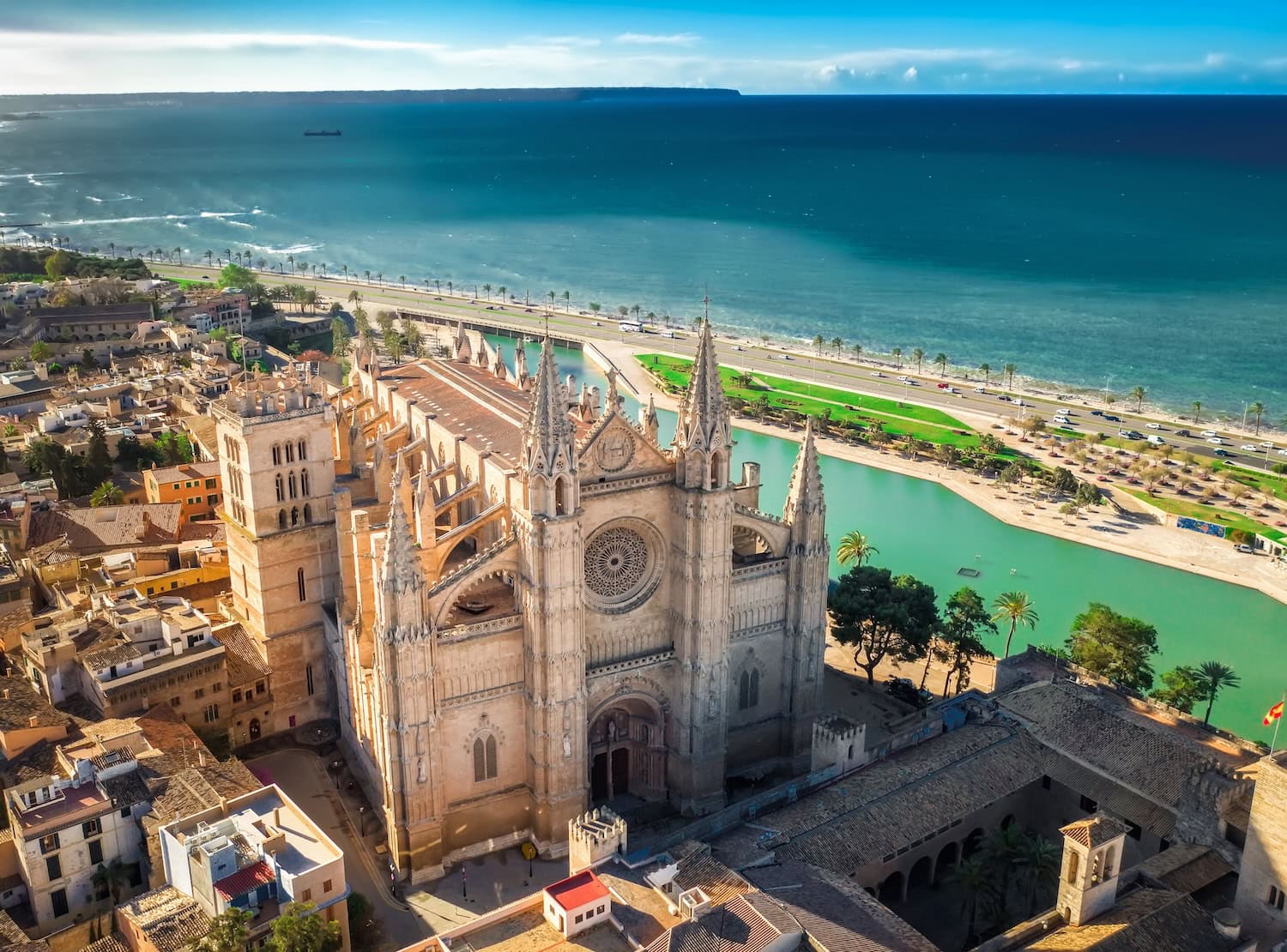 Kathedrale von Palma de Mallorca von oben