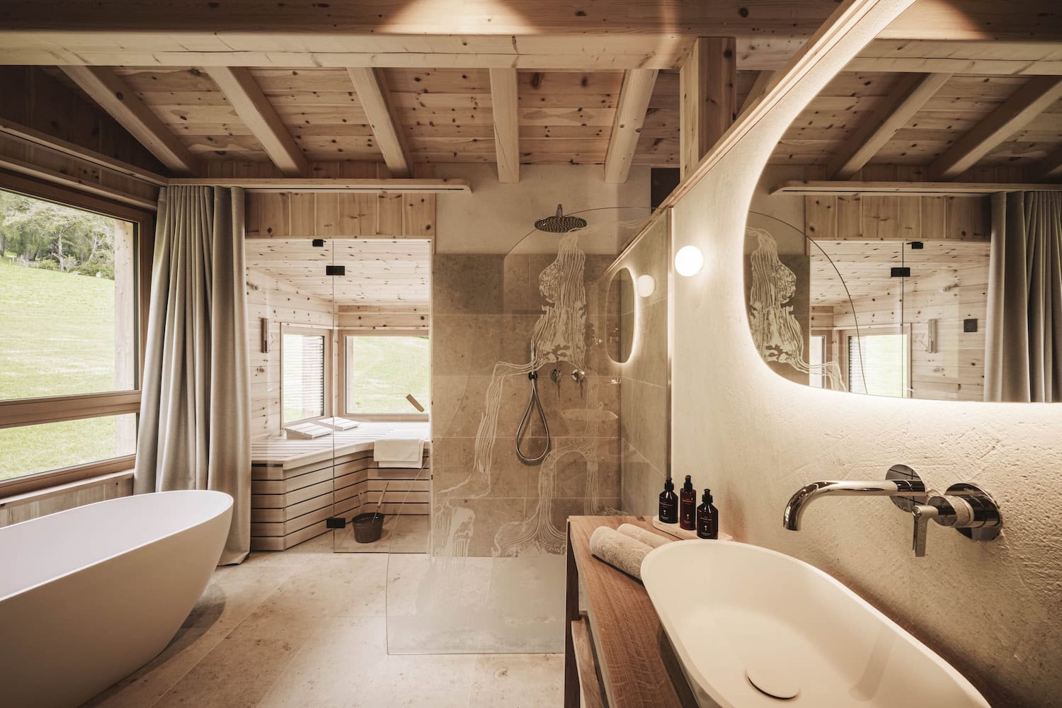 privates Spa im Naturhotel Lüsnerhof