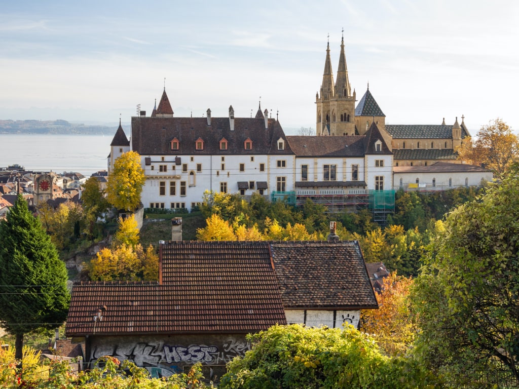 Schloss in Neuenburg, Schweiz