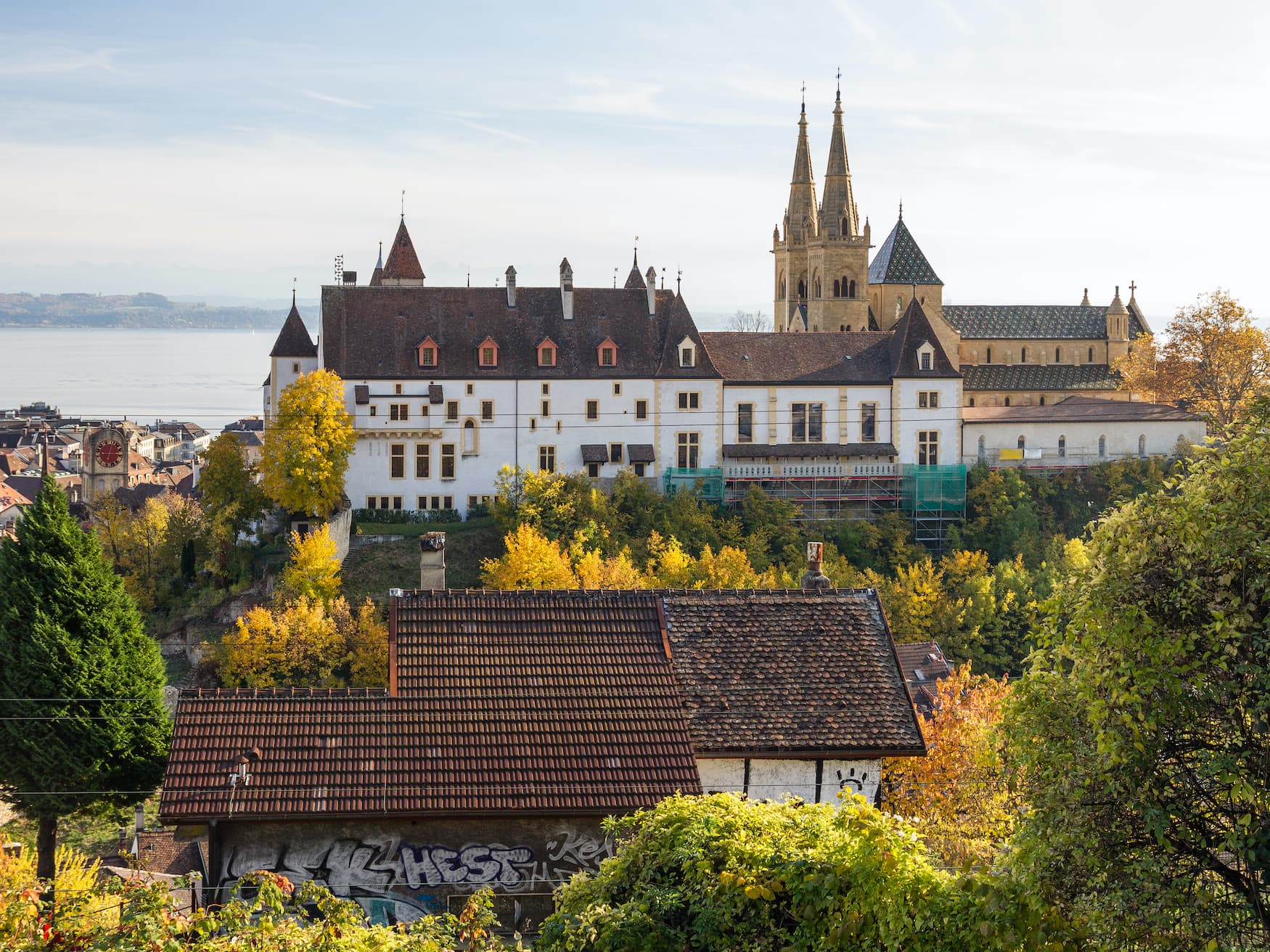Schloss in Neuenburg, Schweiz