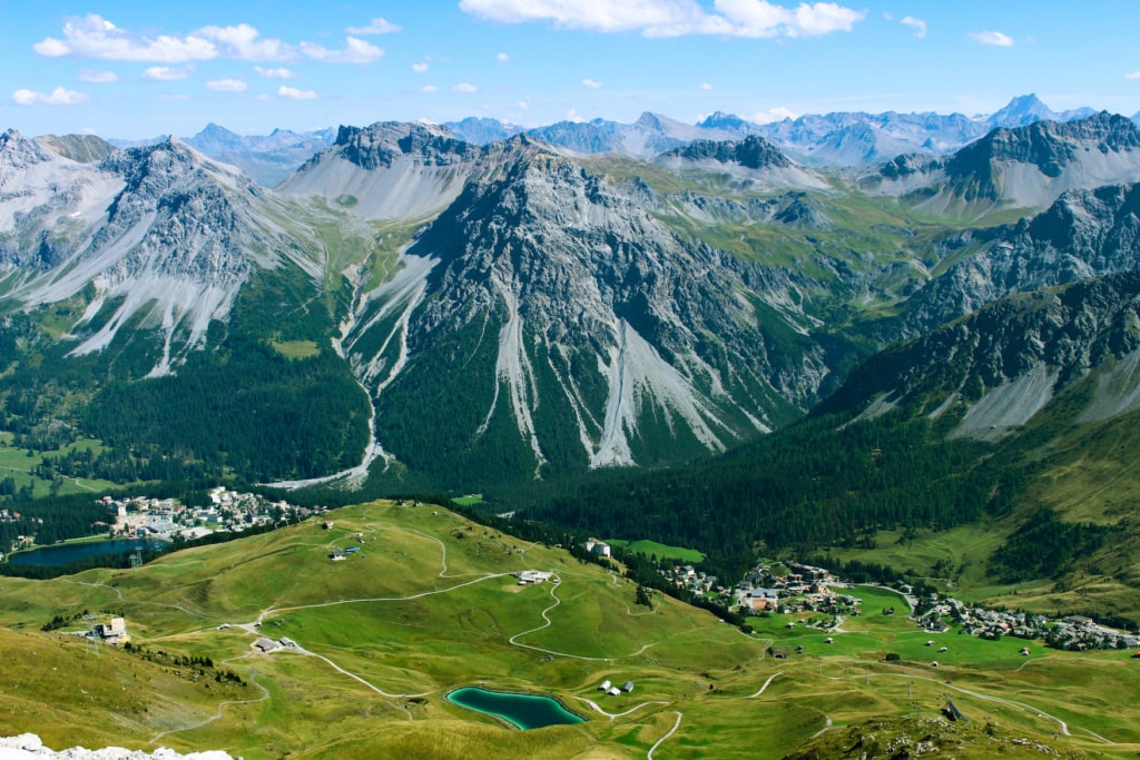 Alpen nahe Arosa mit Weisshorn im Hintergrund
