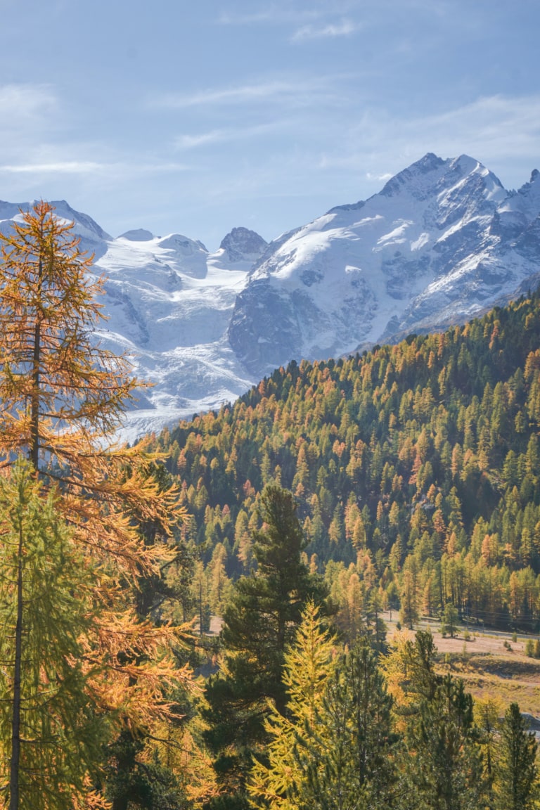 Herbstliche Landschaft bei Pontresina