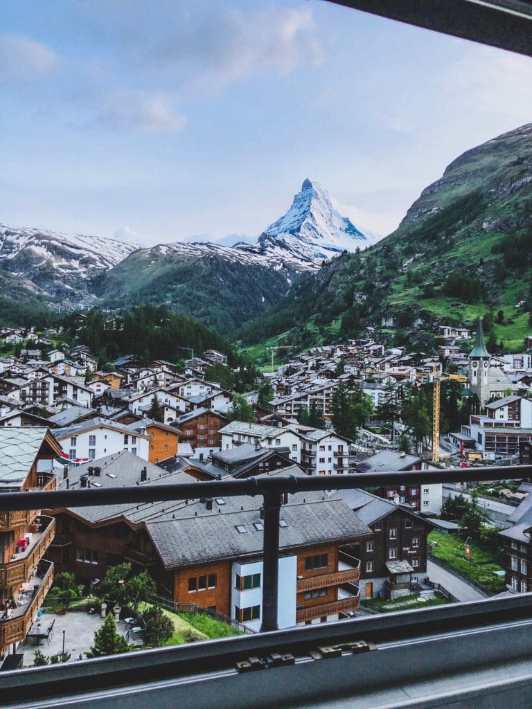 Zermatt, im Hintergrund sieht man das Matterhorn