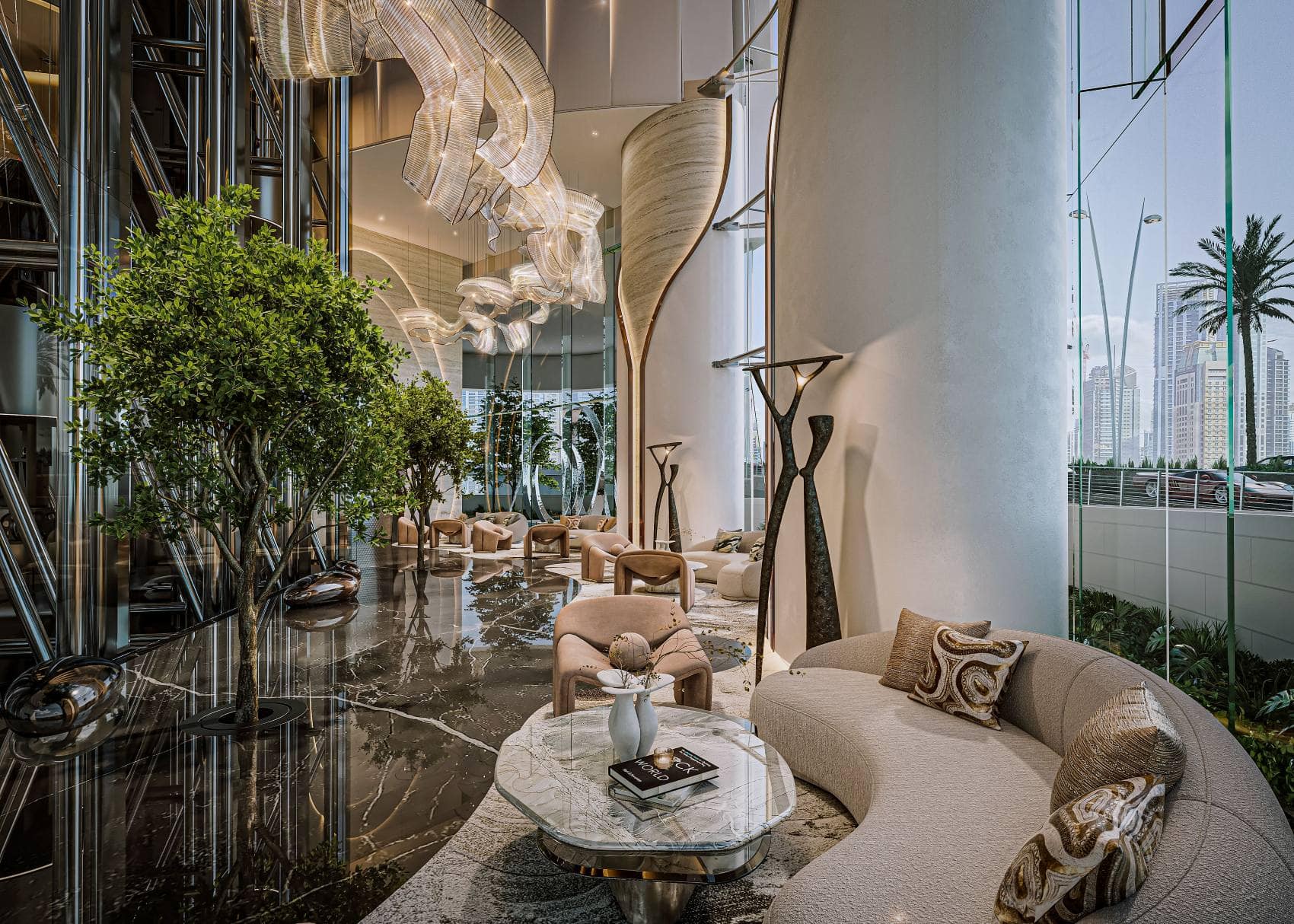 Lobby im Hotel Ciel Dubai Marina