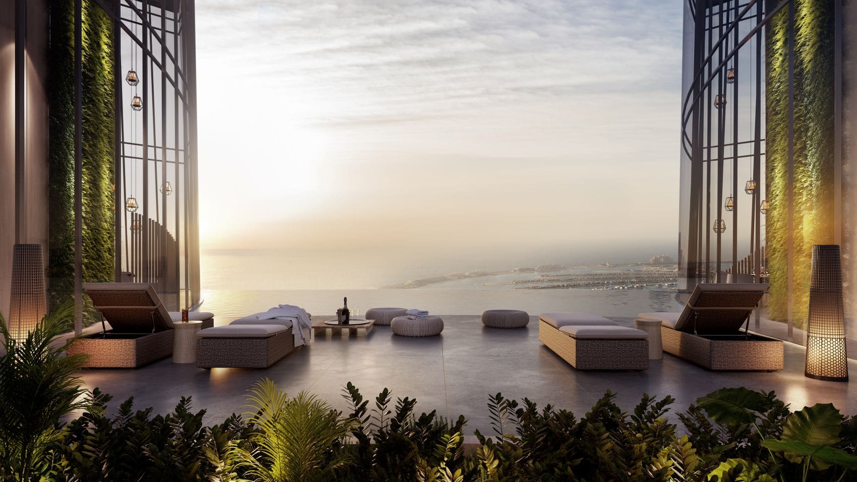 Infinity-Pool im Hotel Ciel Dubai Marina
