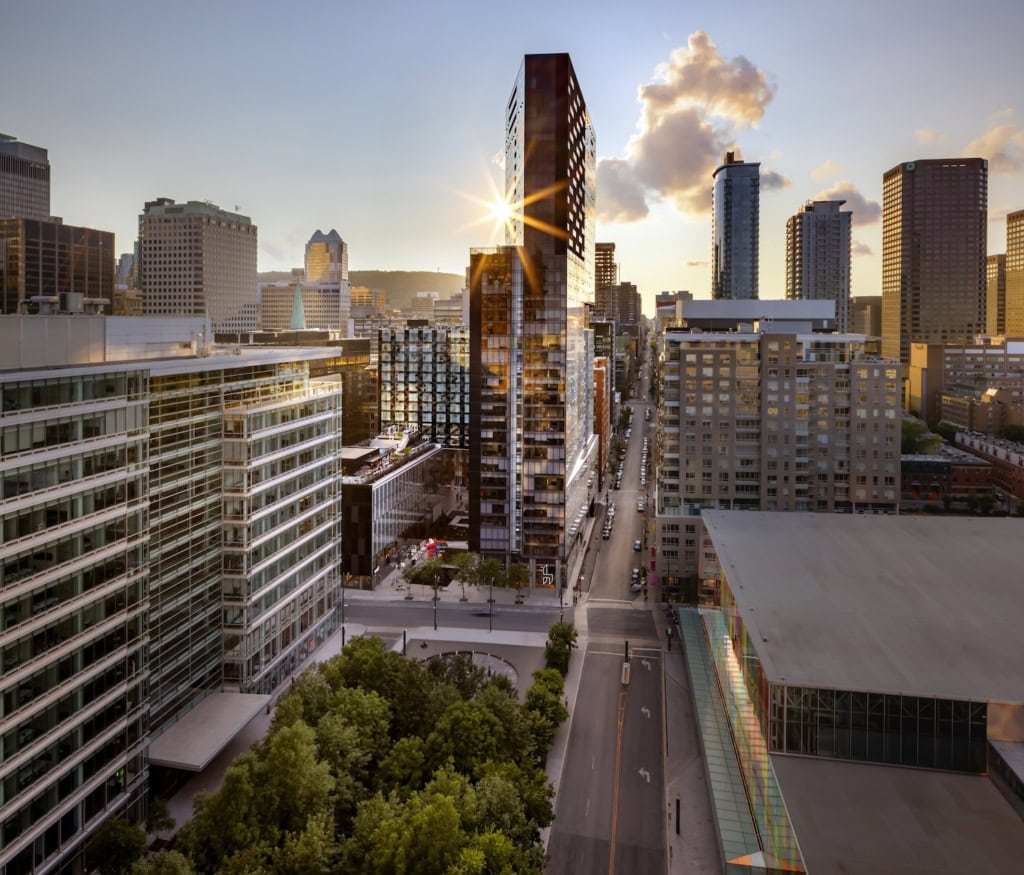 Außenansicht des Humaniti Hotel Montreal