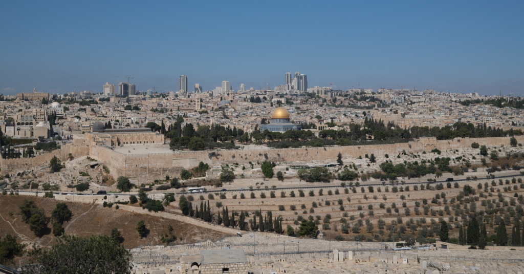 Blick vom Ölberg auf Jerusalem.