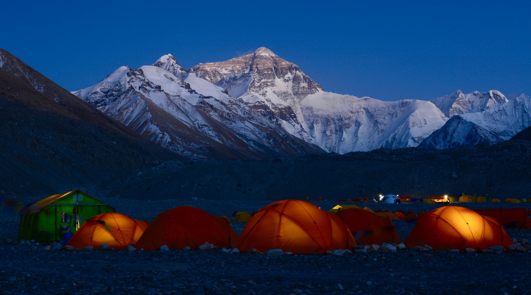Basislager auf der Nordroute zum Mount Everest