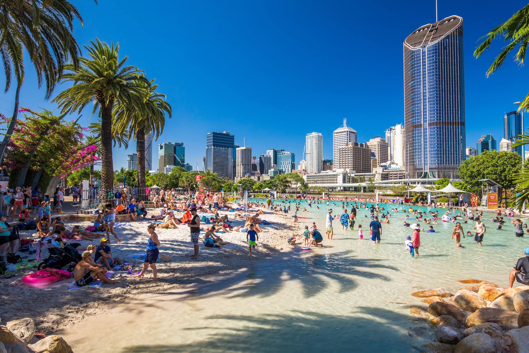 Streets Beachs in Brisbane.