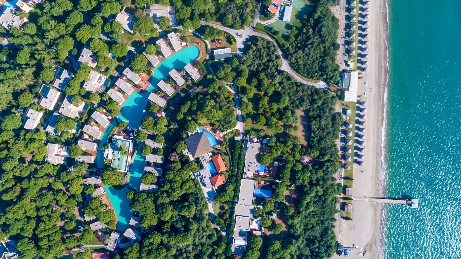 Resort Club Privé by Rixos Belek in der Türkei von oben