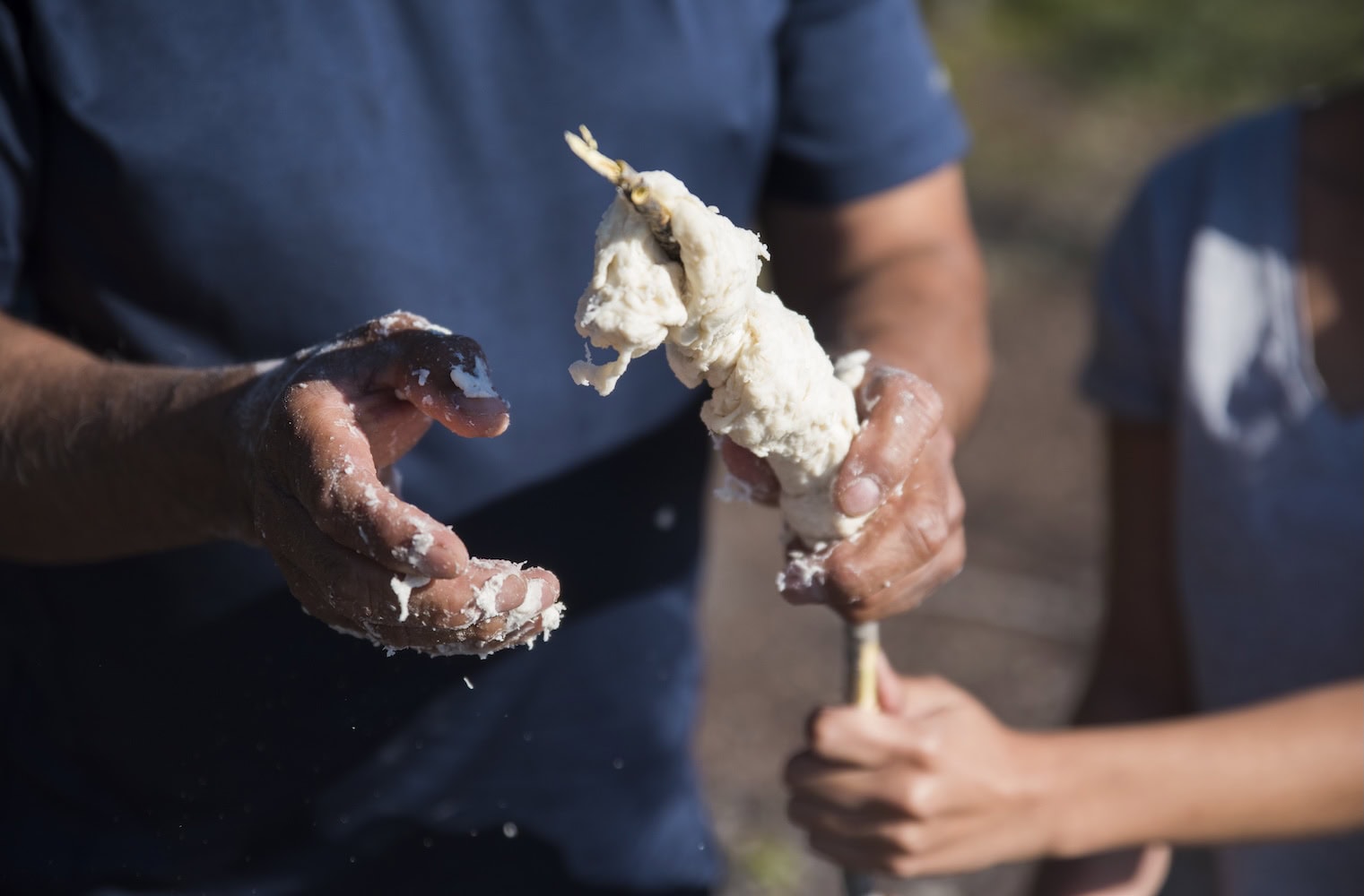Bannock on a stick
