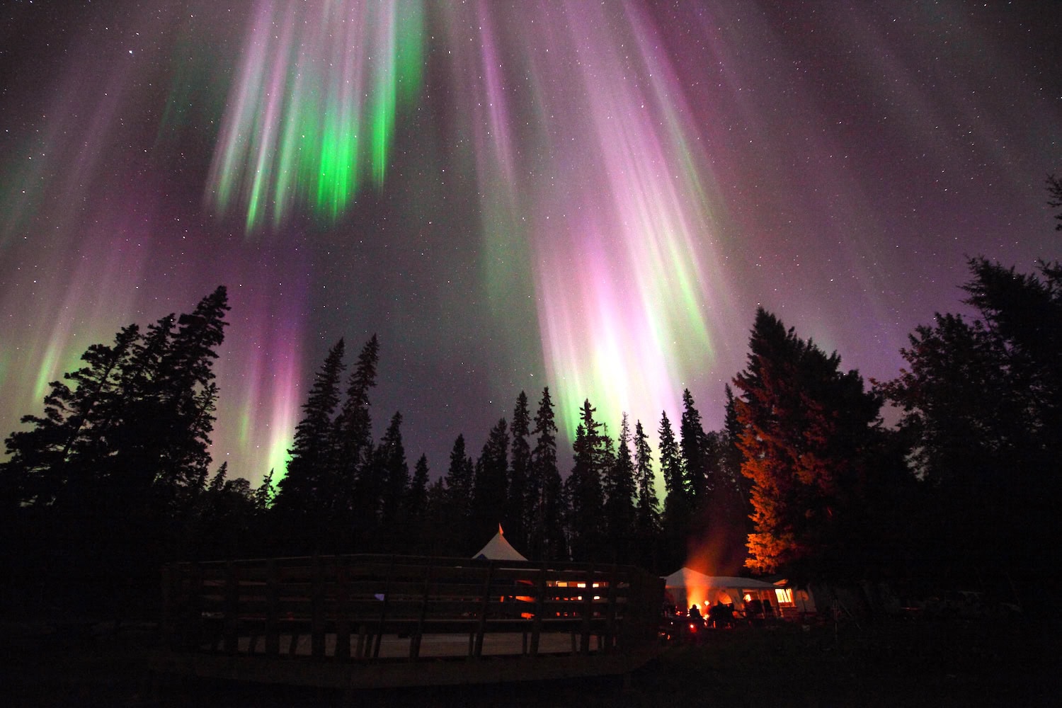 Nordlichter am Pine Lake