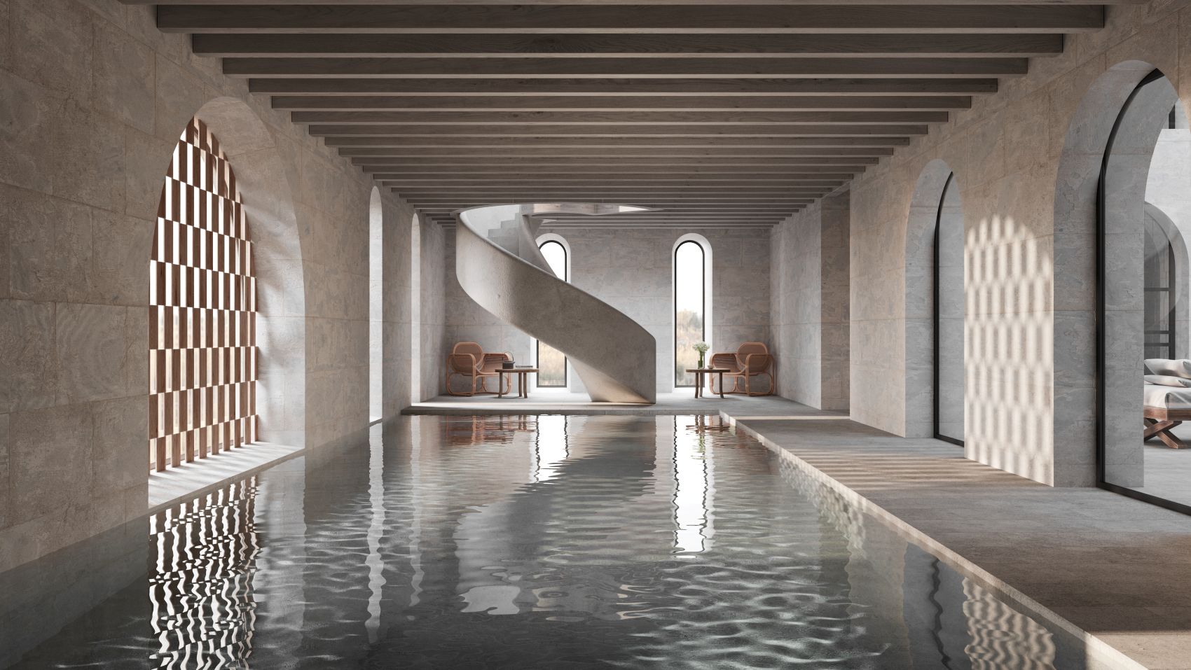 Pool im Spa des Hotels Zannier Bendor