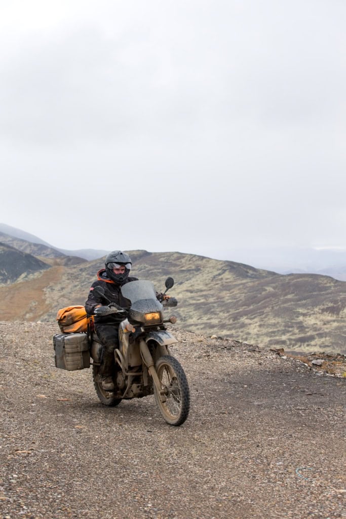Mit dem Motorrad auf dem Dempster Highway