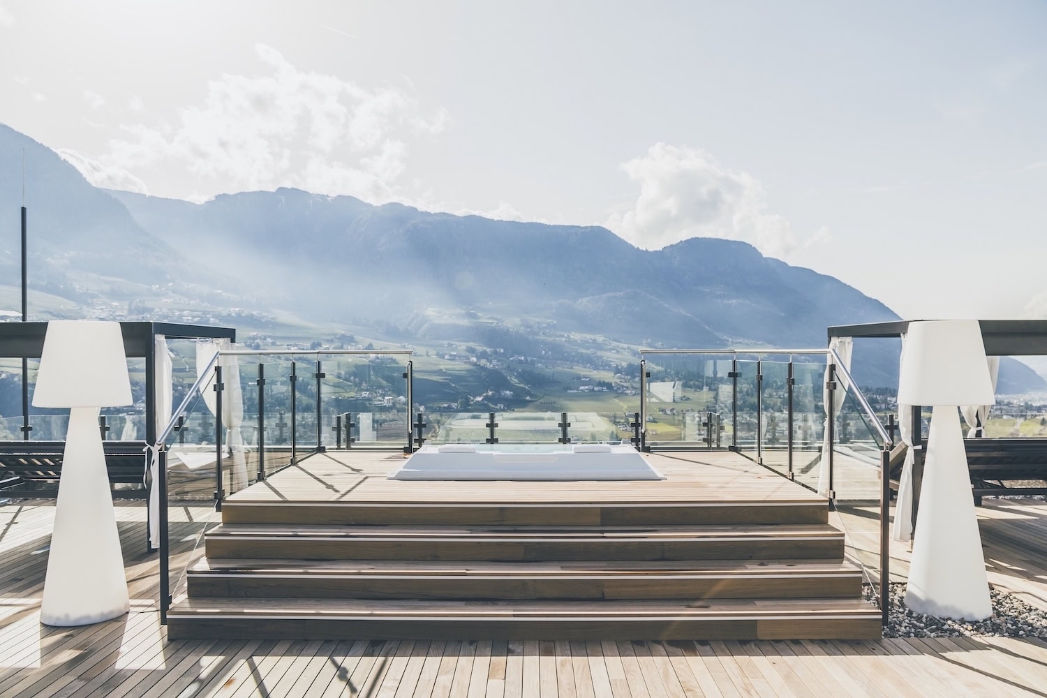 Whirpool im Hotel Golserhof mit Blick auf die Berge