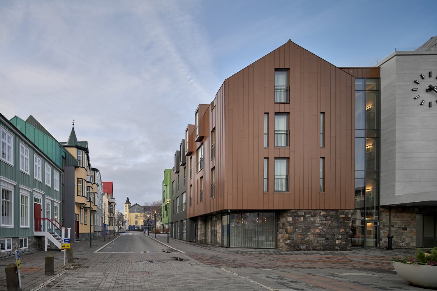 Straßenzug in Reykjavik