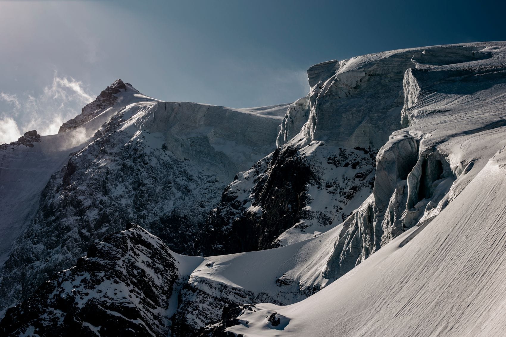 Blick auf die Nordseite des Ortlers in Südtirol