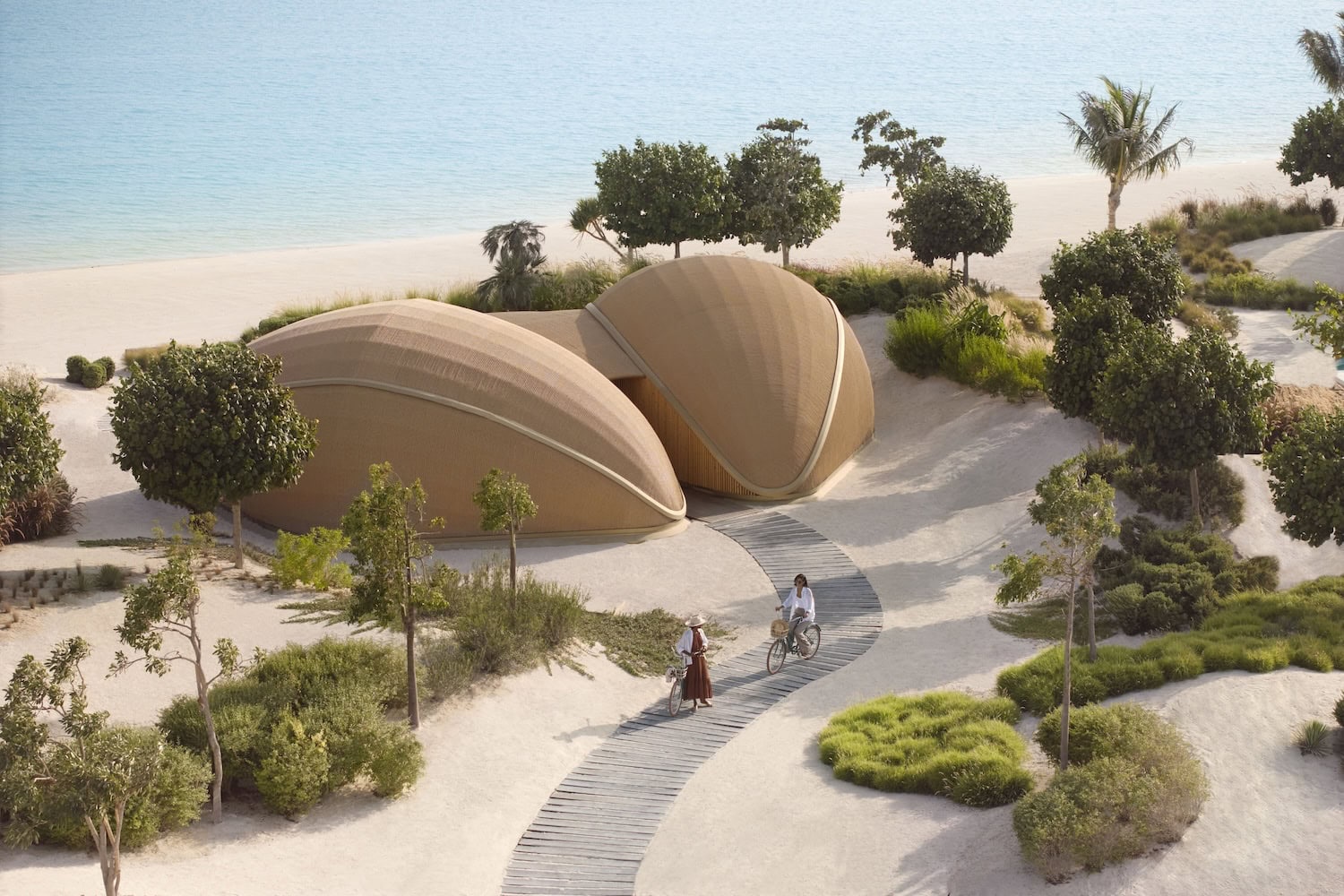 Resort am Strand am Roten Meer in Saudi-Arabien