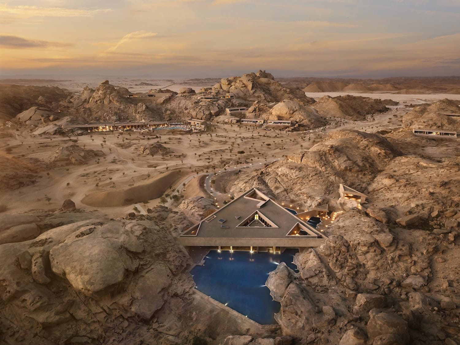 Resort in der Wüste in Saudi-Arabien