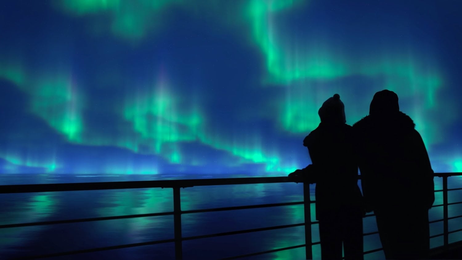 Nordlichter an Bord der Seabourn