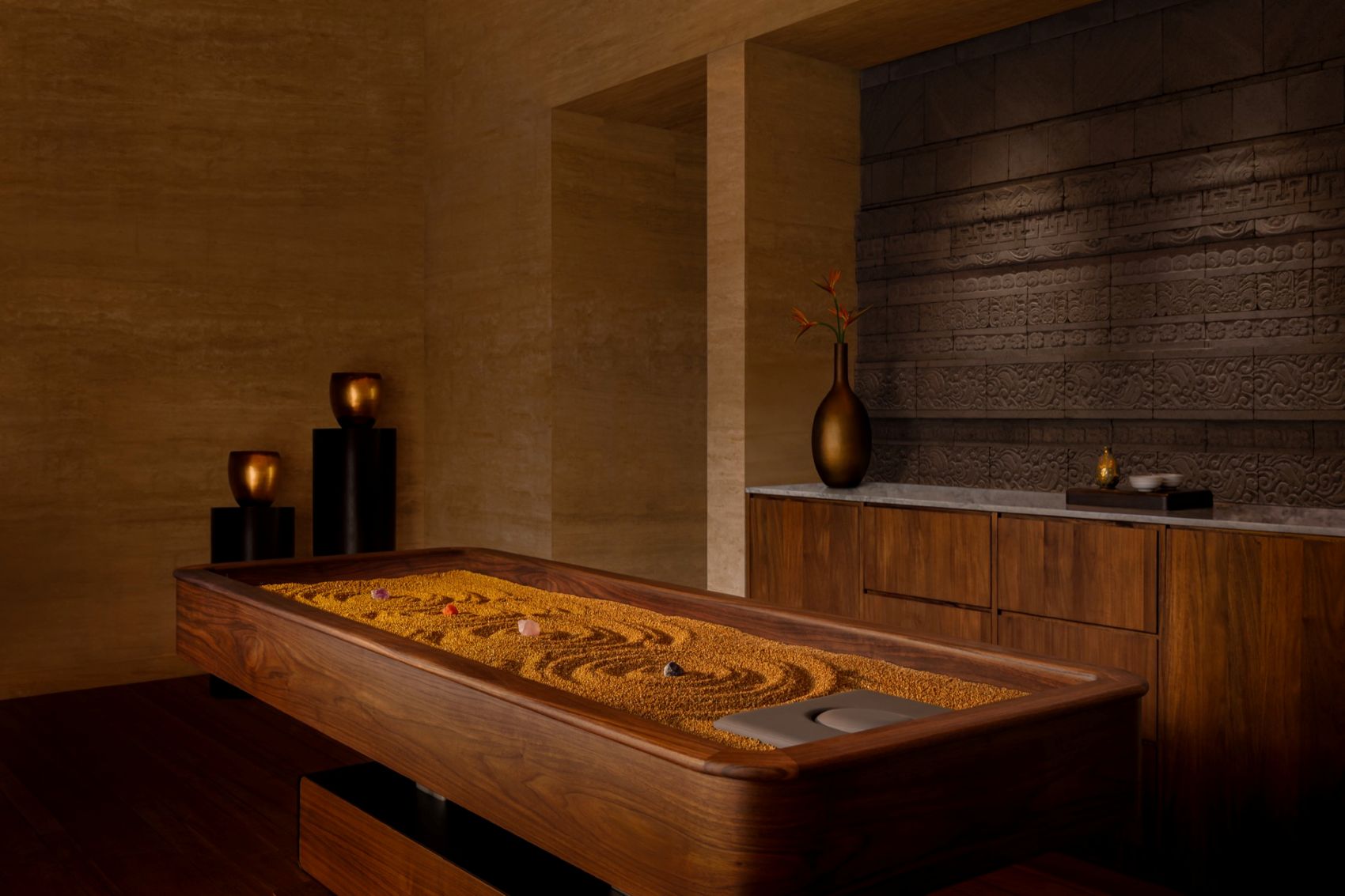 Quarzsandbett im Spa des Regent Bali Canggu