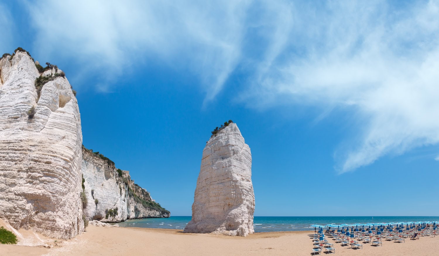 Strand Spiaggia di Pizzomunno in Apulien