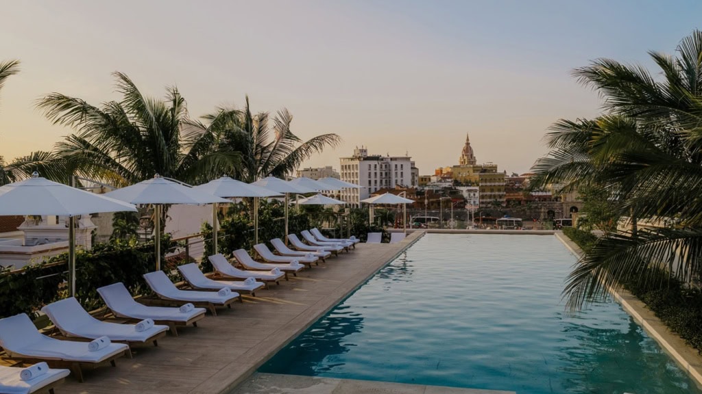 Dachterrasse des Zimmers im Four Seasons Hotel Cartagena in Kolumbien