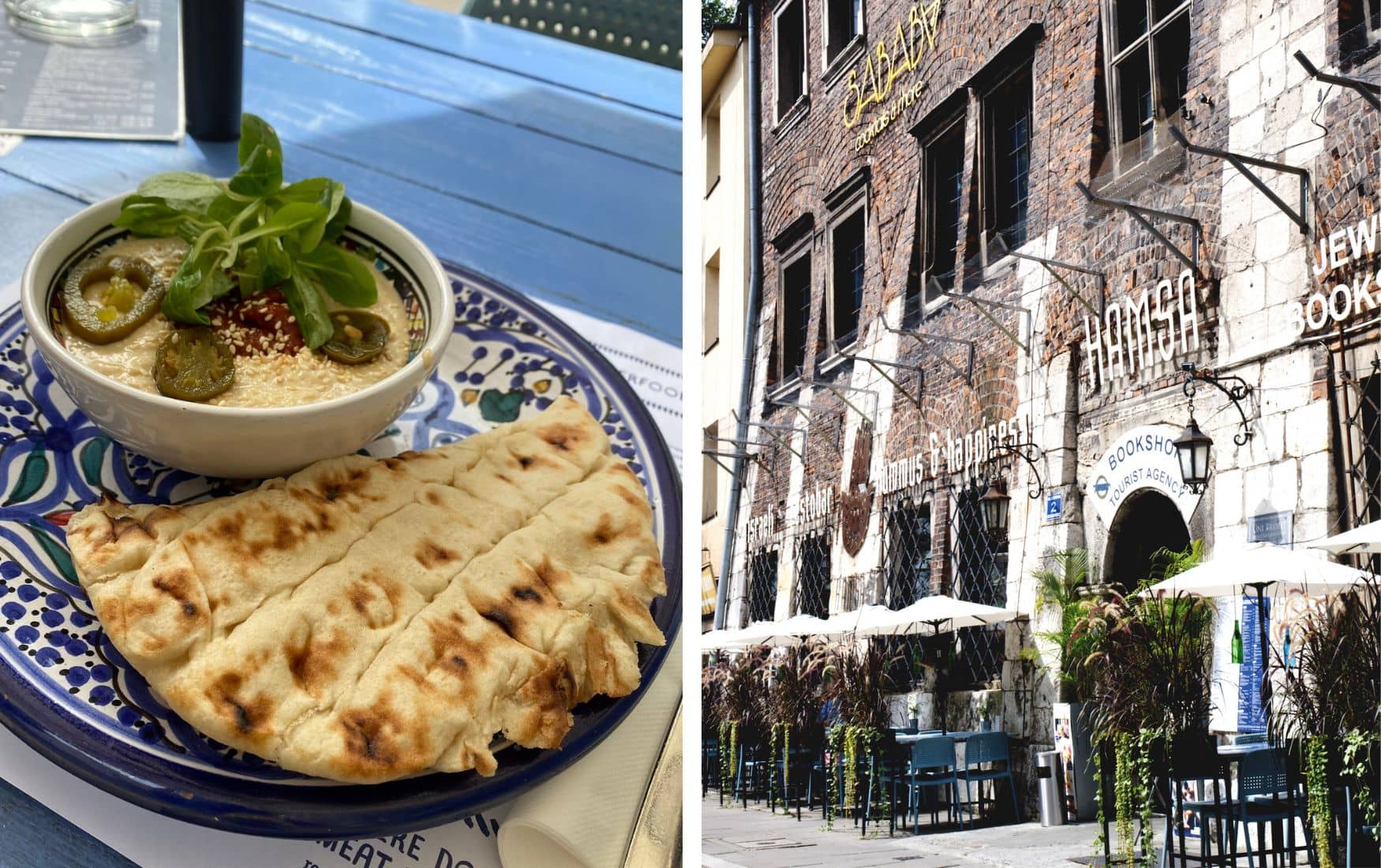 Hummus im Restaurant Hamsa in Krakau