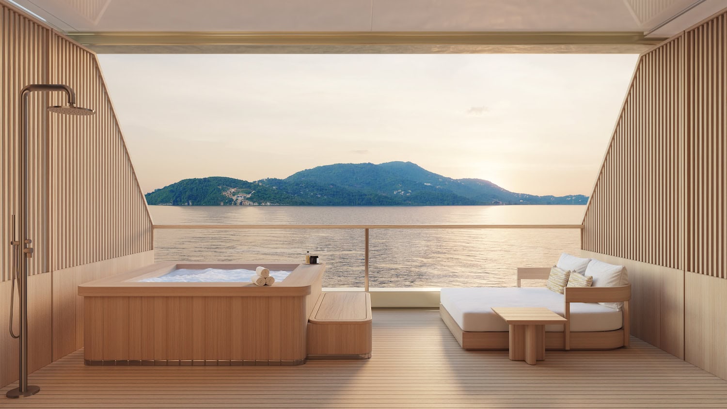 Blick über das Wasser von der Luxuskreuzfahrt Amangati von Aman 