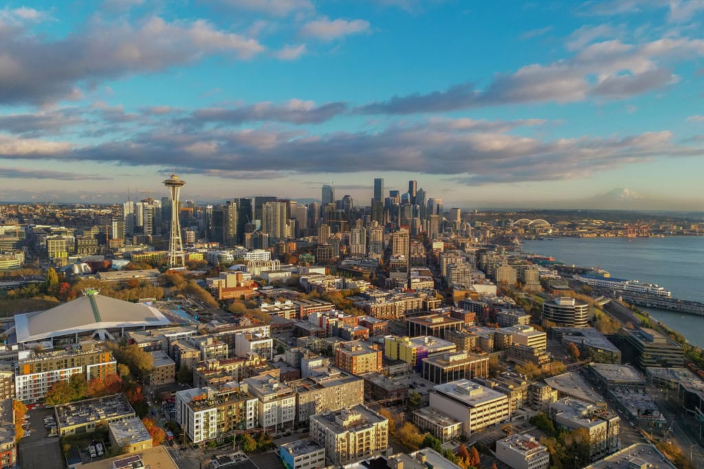 Die Skyline von Seattle.