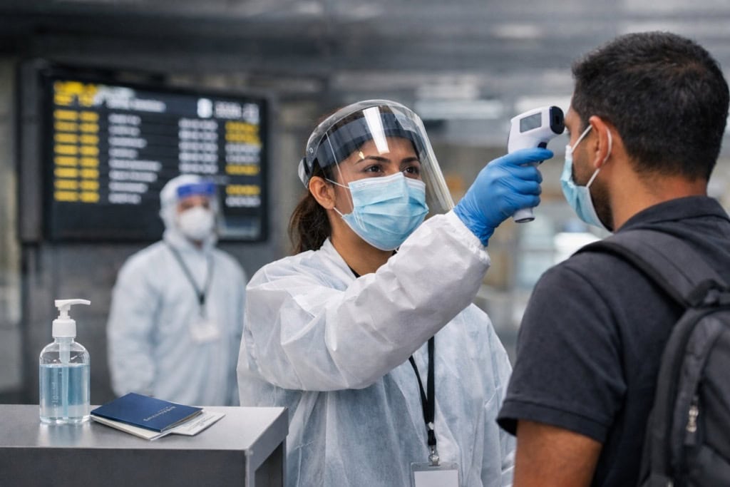 Fierbermessen am Flughafen