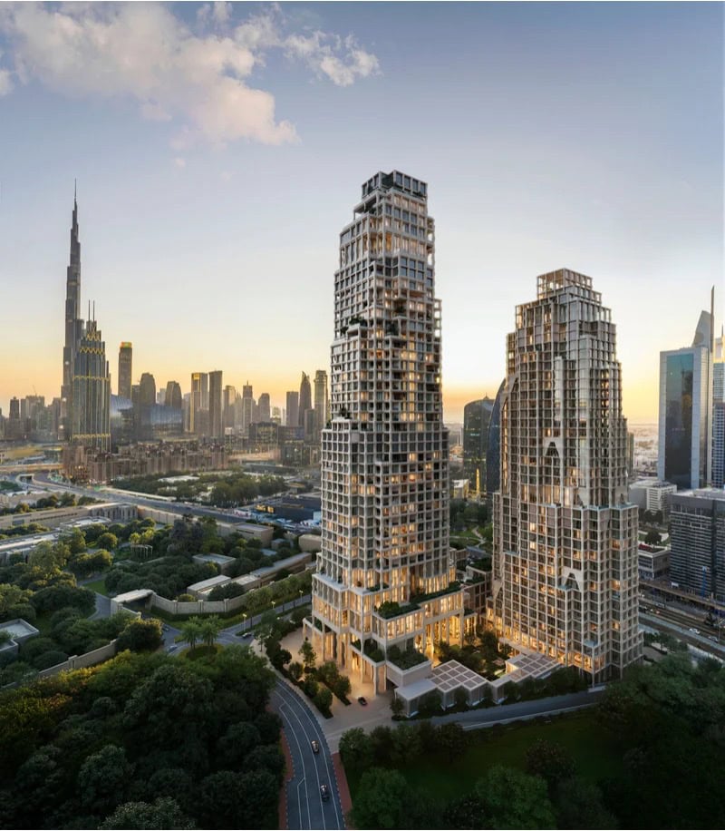 Fassade und Skyline des Janu Dubai 