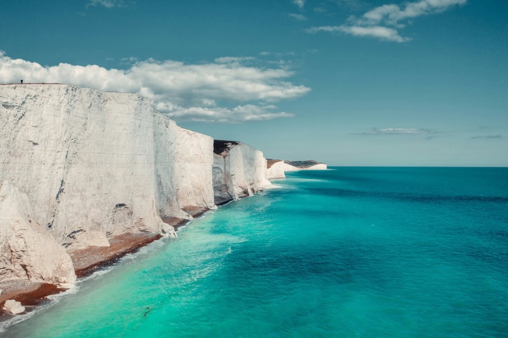 Seven Sisters weiße Klippen rund um Brighton