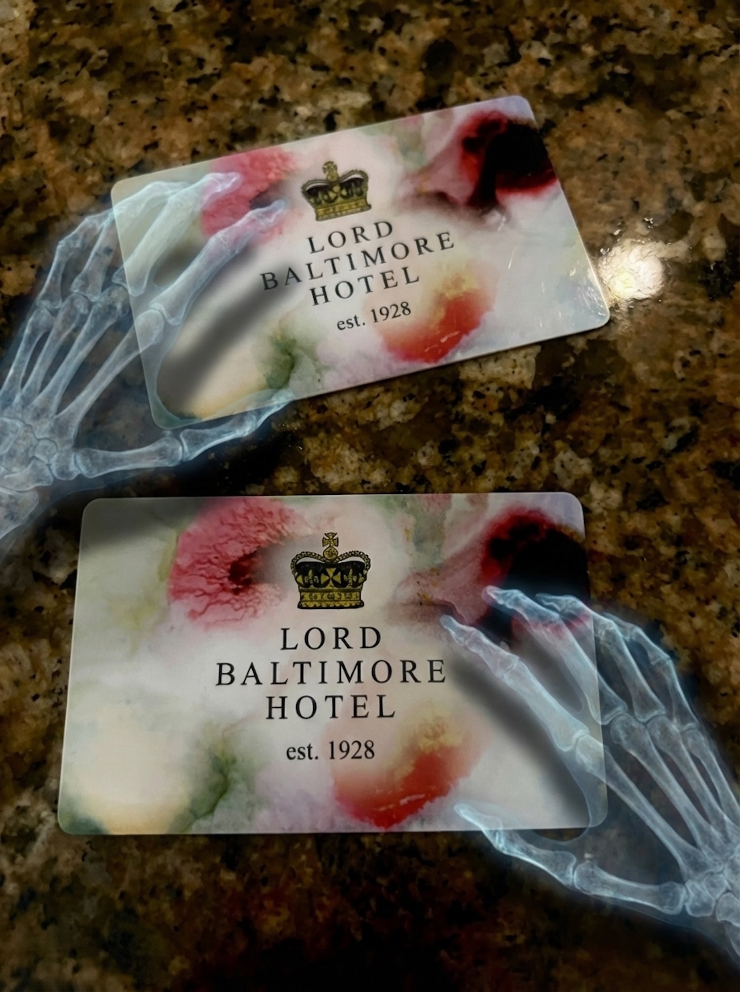 Zimmerkarten im Lord Baltimore Hotel in Maryland