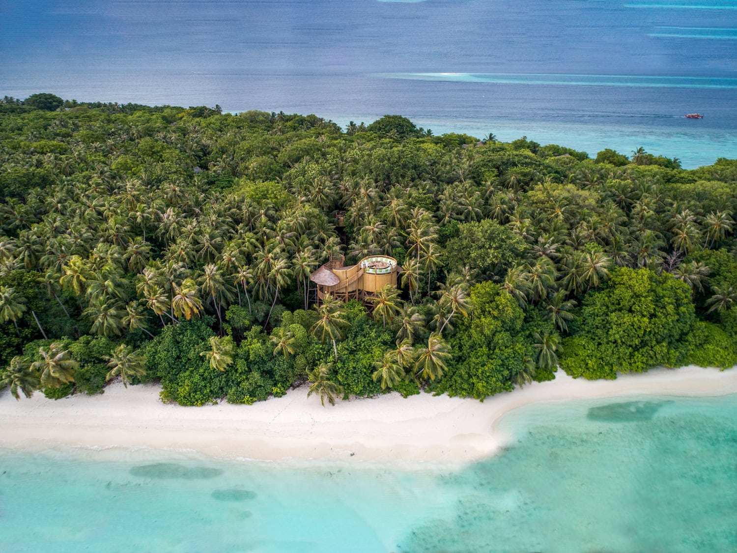 Dinner mit Ausblick: Im Soneva Kiri speist man umgeben von Baumwipfeln